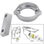 Marine engine zinc anode and installation diagram.