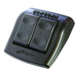 Black dual rocker boat trim switch