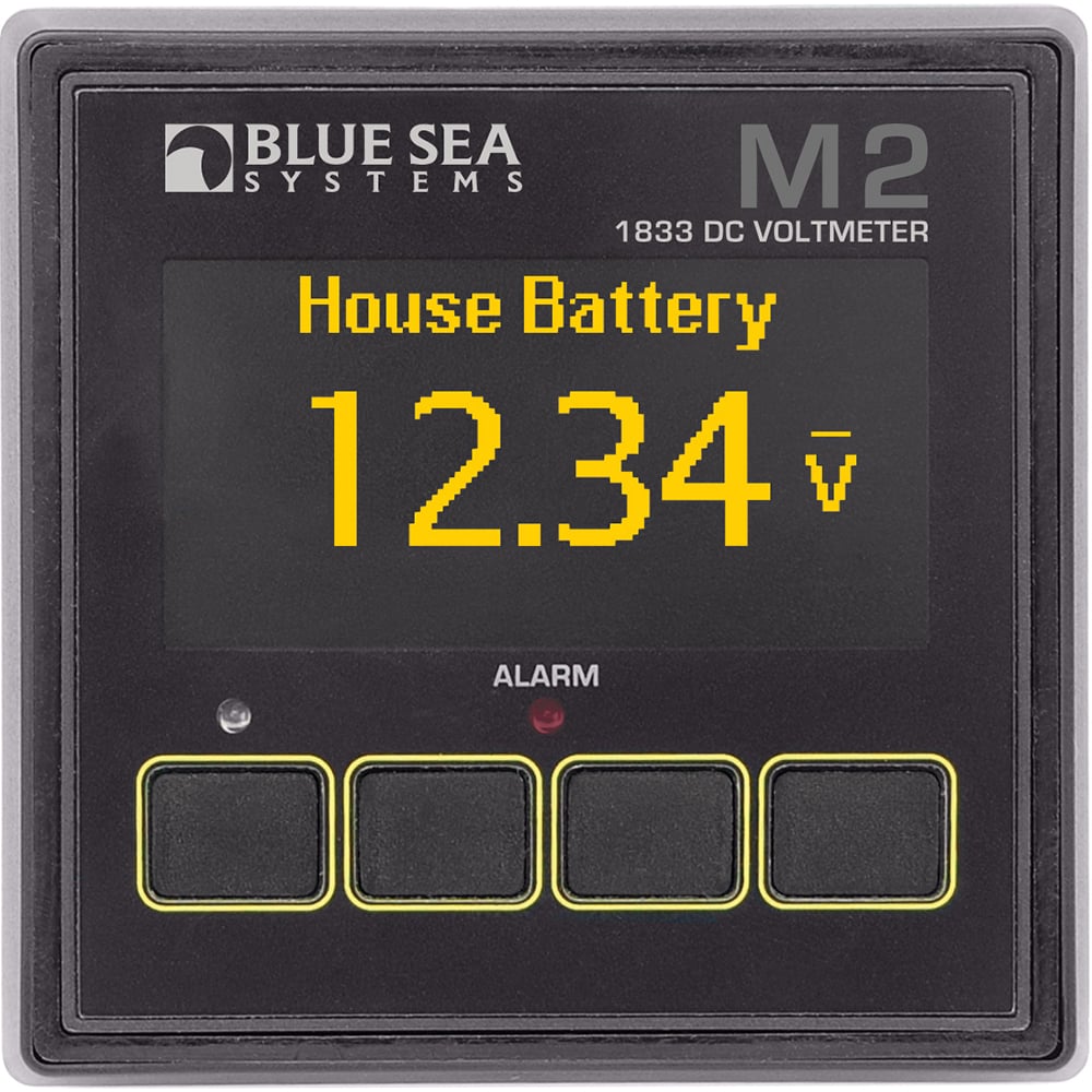 Digital DC voltmeter displaying 12.34 volts