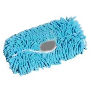 Blue microfiber mop head for floor cleaning