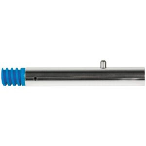 Chromed cylindrical connector with blue rubber grip