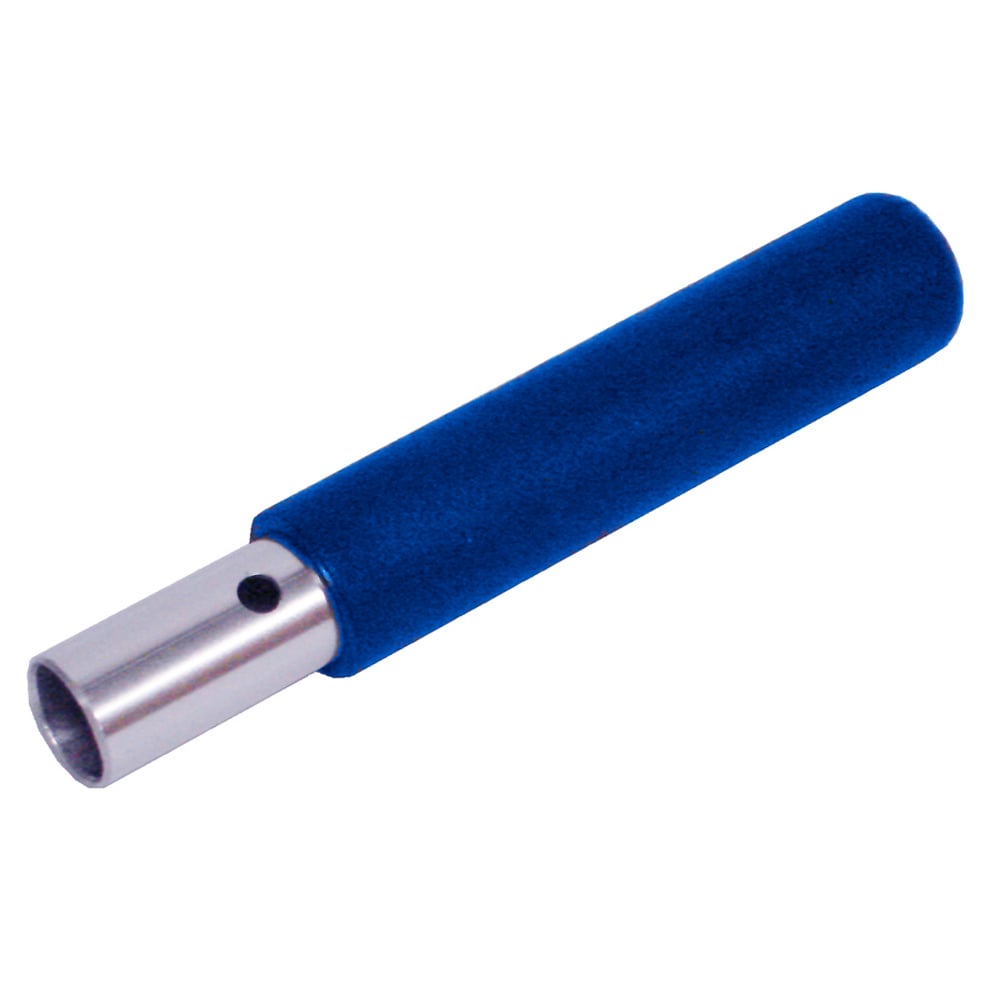 Blue foam grip walking cane handle