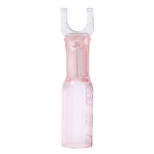 Pink insulated fork electrical wire connector terminal