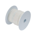 White cable spool on plastic reel