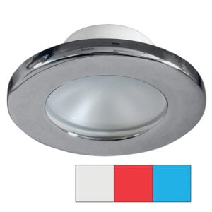 Recessed ceiling light with metallic trim