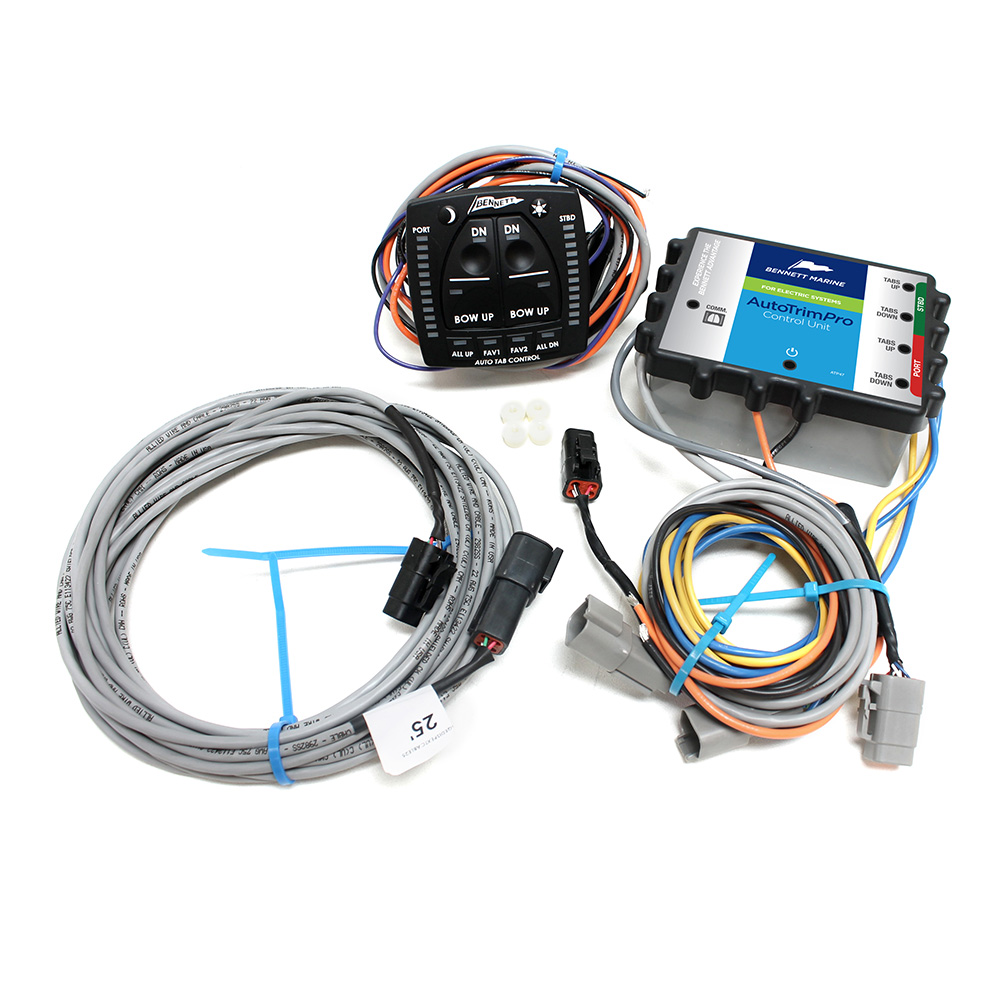 Bennett Marine AutoTrim Pro control unit and wiring