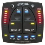Bennett marine auto tab control panel with LED indicators