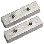 Rectangular metal brackets with mounting holes