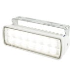 Rectangular LED floodlight with metal mounting bracket