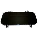 Black automotive rearview mirror isolated on white background