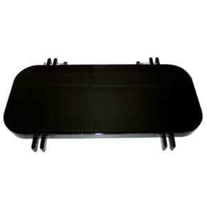 Black automotive rearview mirror isolated on white background