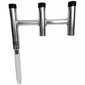 Triple fishing rod holder with base mount