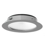 Round recessed LED ceiling light fixture