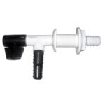 Plastic bulkhead hose barb plumbing fitting