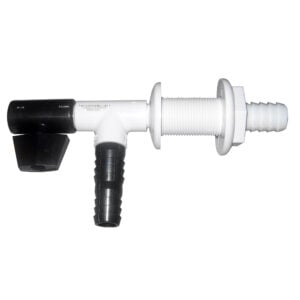 Plastic bulkhead hose barb plumbing fitting