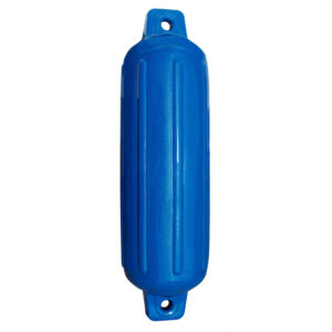 Blue boat fender for marine protection.