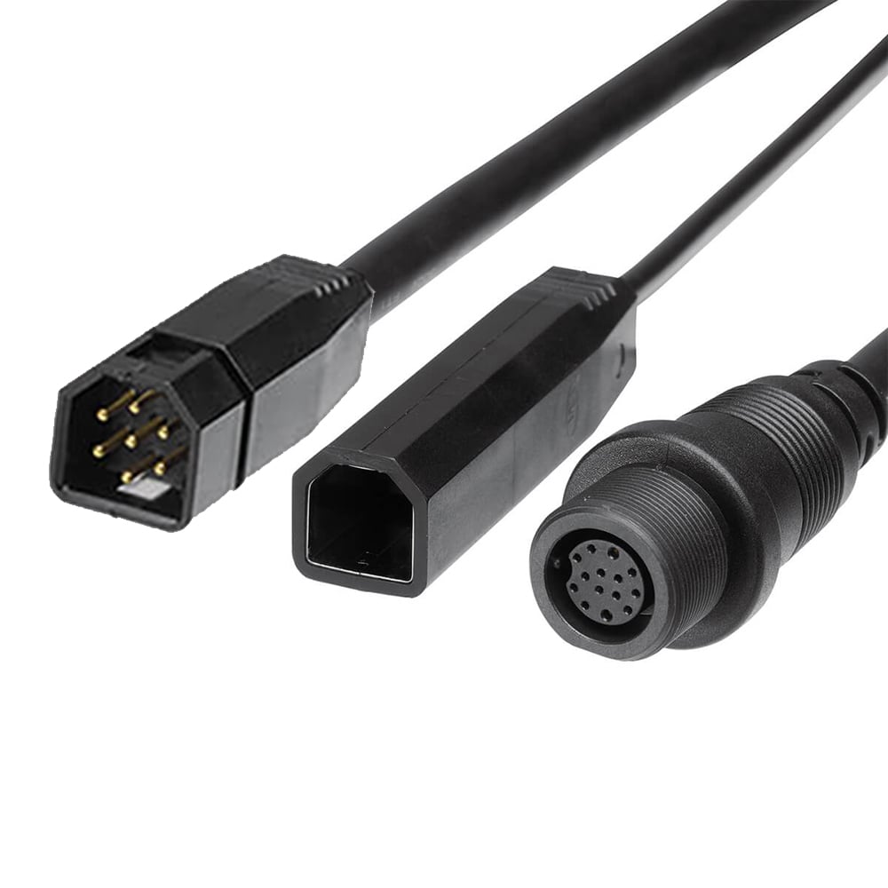 Black multi-pin electrical cable connectors close-up