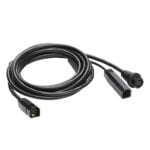 Coiled black multi-connector industrial cable