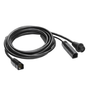 Coiled black multi-connector industrial cable