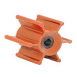 Orange rubber impeller with metal center hub