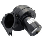 Black flange-mounted electric pump motor assembly