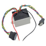Electronic control module with multicolored wiring harness