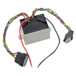 Electronic control module with multicolored wiring harness
