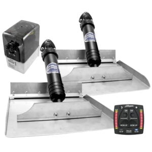 Marine trim tab kit with hydraulic actuators