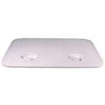 Rectangular white mat with two suction cups