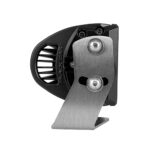 Black LED pod light with metal mounting bracket
