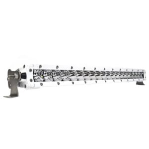White LED light bar with mounting brackets