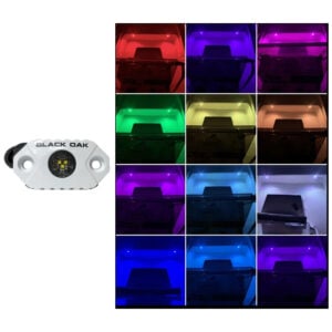 Black Oak RGB marine LED light color options