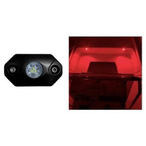 Red LED cargo light and illuminated vehicle interior