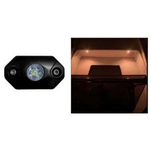 Black LED cargo light and illuminated car trunk