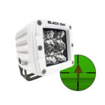 White Black Oak LED pod light with reticle inset