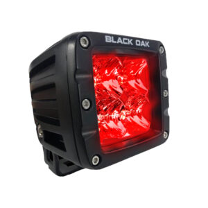 Black Oak red LED cube light