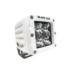 White Black Oak LED cube light with bracket