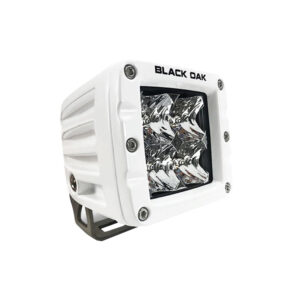 White Black Oak LED cube light with bracket