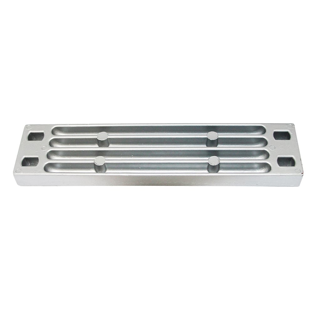 Silver metal bracket with screw holes