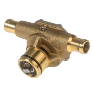 Brass plumbing valve with dual pipe connections