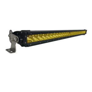 Slim yellow LED light bar with bracket