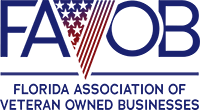 FAVOB logo with American flag styled letter A