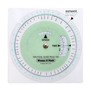 Circular nautical slide rule navigation calculator