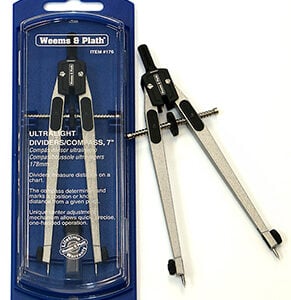 Ultra-light 7-inch divider compass tool set