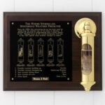 Framed storm glass weather predictor display