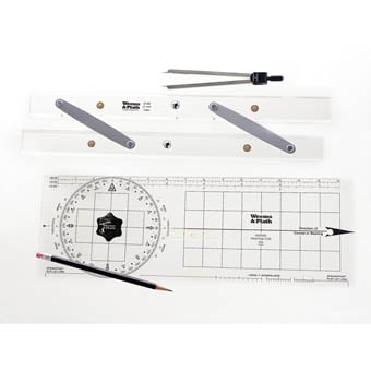 Drafting tools and architectural drawing layout on desk