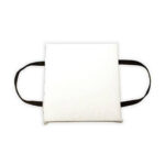 White square seat cushion with black handles