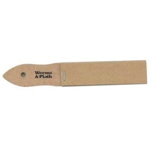 Tan leather strap with Weems & Plath logo