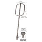 Metal handrail stake with molded finger grip