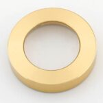 Gold circular ring on white background